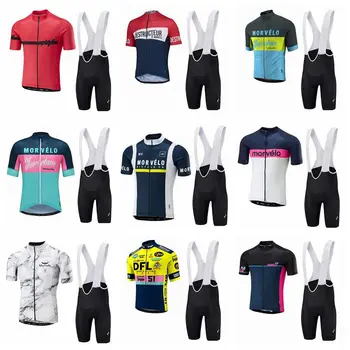 

2019 Cycling Short Sleeves jersey bib shorts sets Summer Men Breathable MTB bike Wear resistant U31803