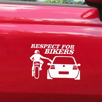 

1 piece 19.5*15.5CM respect for bikers Funny Auto Stickers and Decals Car Sticker Auto Decoration Car Styling