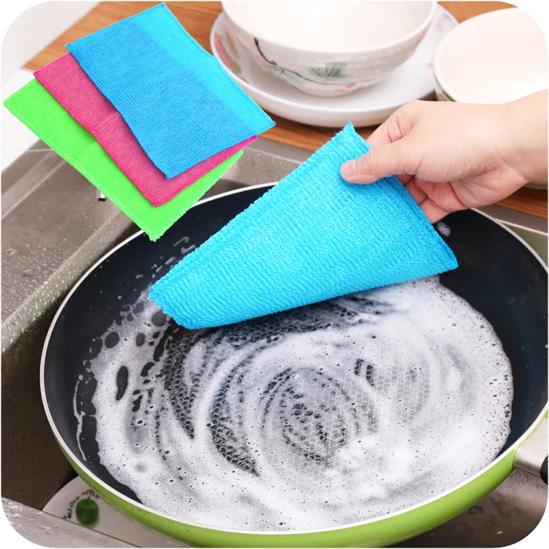 Easy 3 layer dry dish cloth kitchen rag not to hurt the vessel and