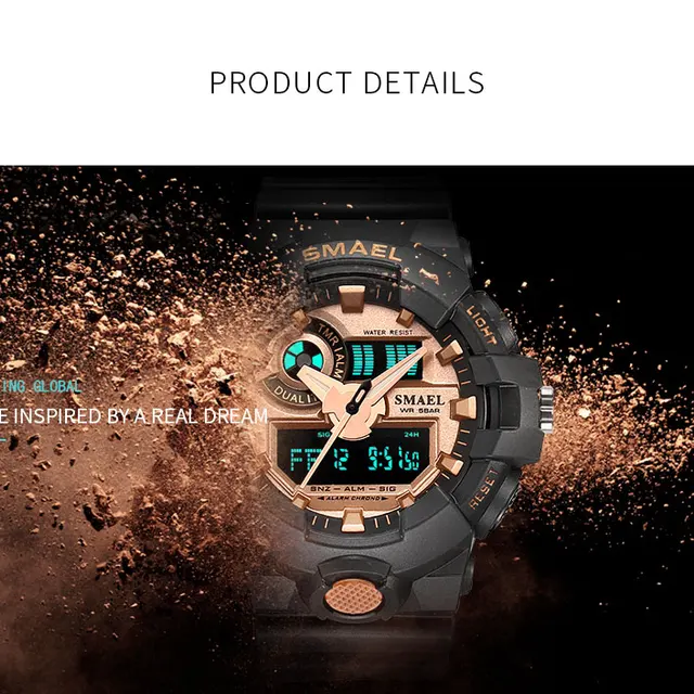 Top Luxury Brand SMAEL Mężczyźni Sport zegarki mężczyźni kwarcowy LED Analog zegar Man Military wodoodporny nadgarstek zegarek Relogio męski tanie i dobre opinie Quartz Wristwatches Complete Calendar Shock Resistant Rattrapante Stop Watch LED display Auto Date Water Resistant Back Light Chronograph Multiple Time Zone Alarm Perpetual Calendar Top Luxury Brand SMAEL Mężczyźni Sport zegarki mężczyźni kwarcowy LED Analog zegar Man Military wodoodporny nadgarstek zegarek Relogio męski tanie i dobre opinie Quartz Wristwatches Complete Calendar Shock Resistant Rattrapante Stop Watch LED display Auto Date Water Resistant Back Light Chronograph Multiple Time Zone Alarm Perpetual Calendar