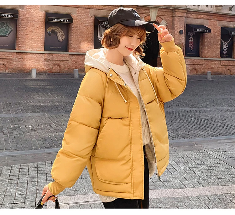 Зимние короткие куртки с капюшоном и вышивкой, модная женская зимняя куртка, женские парки, Теплое повседневное пальто, куртка-парка