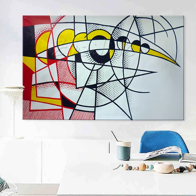Живопись lichroy tenstein поп арт на холсте ручная роспись настенные картины для