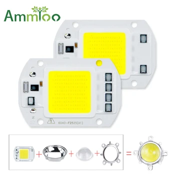 

44mm Optical Glass LED Lens Set LED COB Lamp Chip Smart IC LED Bead DIY For LED Floodlight Spotlight LED COB Chip For Grow Plant
