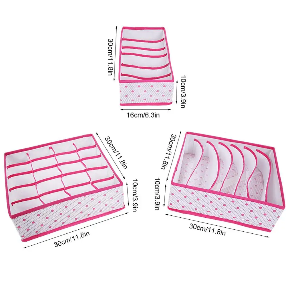 3 шт./компл. складная коробка для хранения нижнего белья делитель Органайзер носки шкаф контейнер с выдвижными ящиками органайзер ящик для нижнего белья шарфы