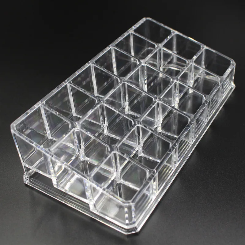 18 Grid Acrylic Cosmetics Box Lipstick Organizer Brush Holder Makeup Storage Nail Polish Corganizer BoxFor Cosmetics (5)