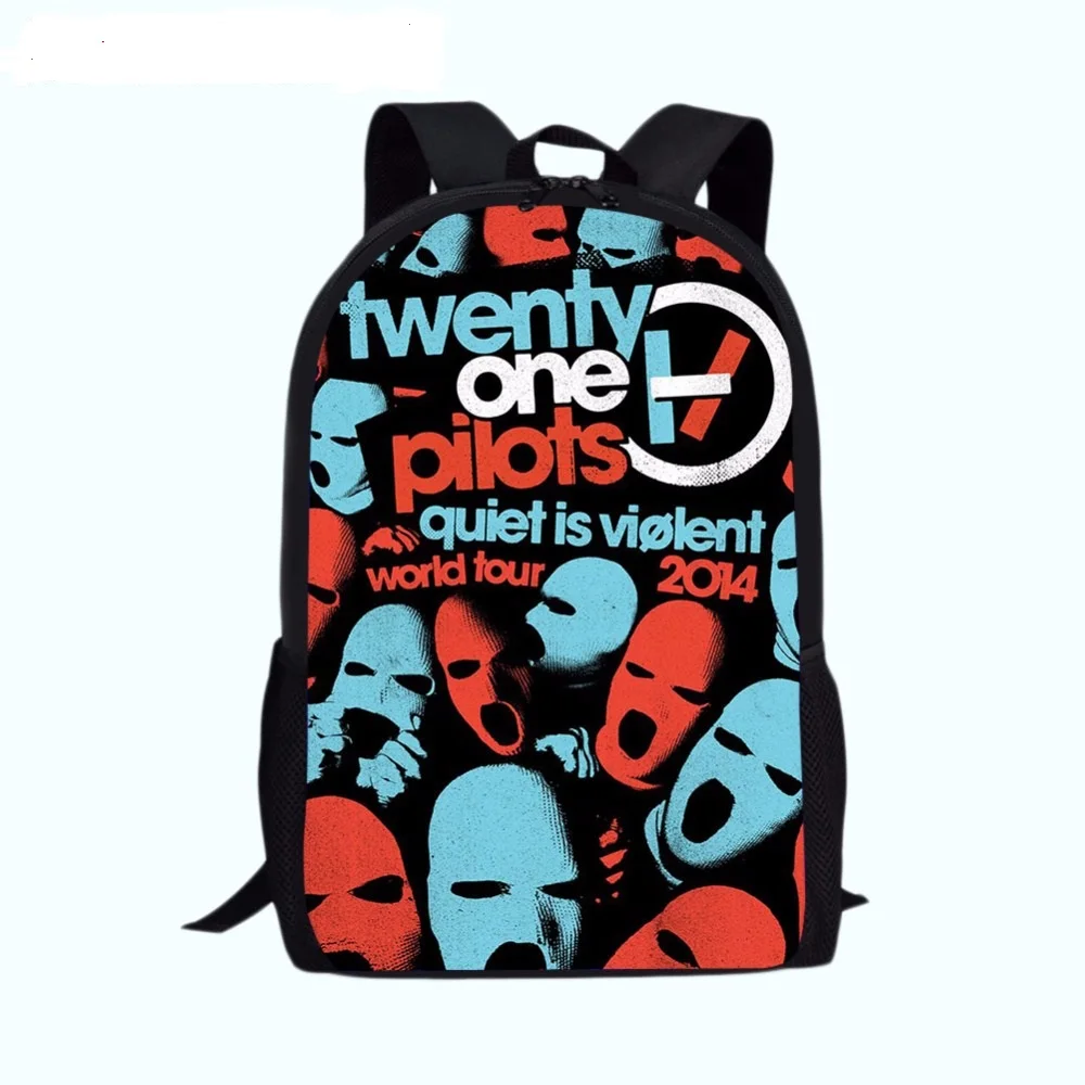 

Twenty one pilots School Bag Backpack Girls Boys Preppy Style Backpacks Children satchel Book Bags school Fashion Mochilas