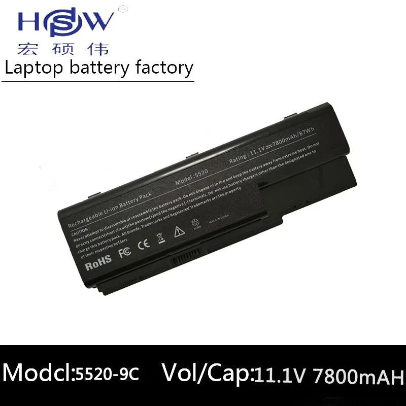 

HSW 7800MAH Battery AS07B31 AS07B41 AS07B51 AS07B61 AS07B71 AS07B72 AS07B42 For Acer Aspire 5230 5235 5310 5315 5330 5520 5530