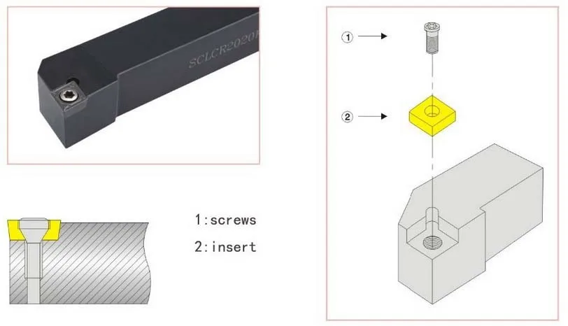 socket tray Inserts 9pcs/set for 20mm indexable carbide turning tool set bench vice