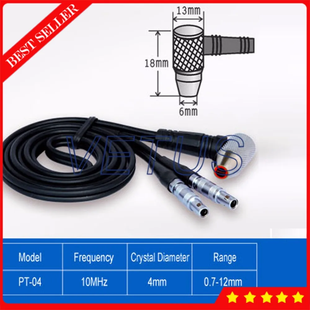 

0.7~12mm Measuring range 10MHZ 4mm PT-04 Ultrasonic Thickness Twin probe sensor for thickness meter tester