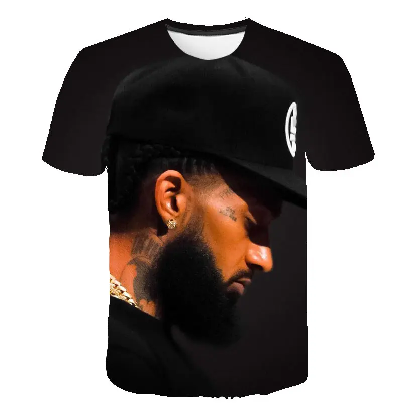 Короткая футболка с принтом Rapper nipsey hussle, Мужская/женская футболка в стиле Харадзюку, хип-хоп, футболка с коротким рукавом, крутая уличная одежда nipsey hussle