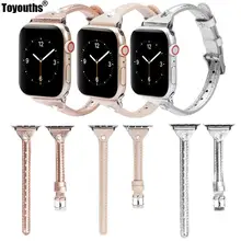 Модный кожаный ремешок для наручных часов Apple Watch, версии 4/3/2/1 40 мм 44 мм, спортивный браслет, 42 мм, 38 мм, ремешок для наручных часов iwatch, 5 группа