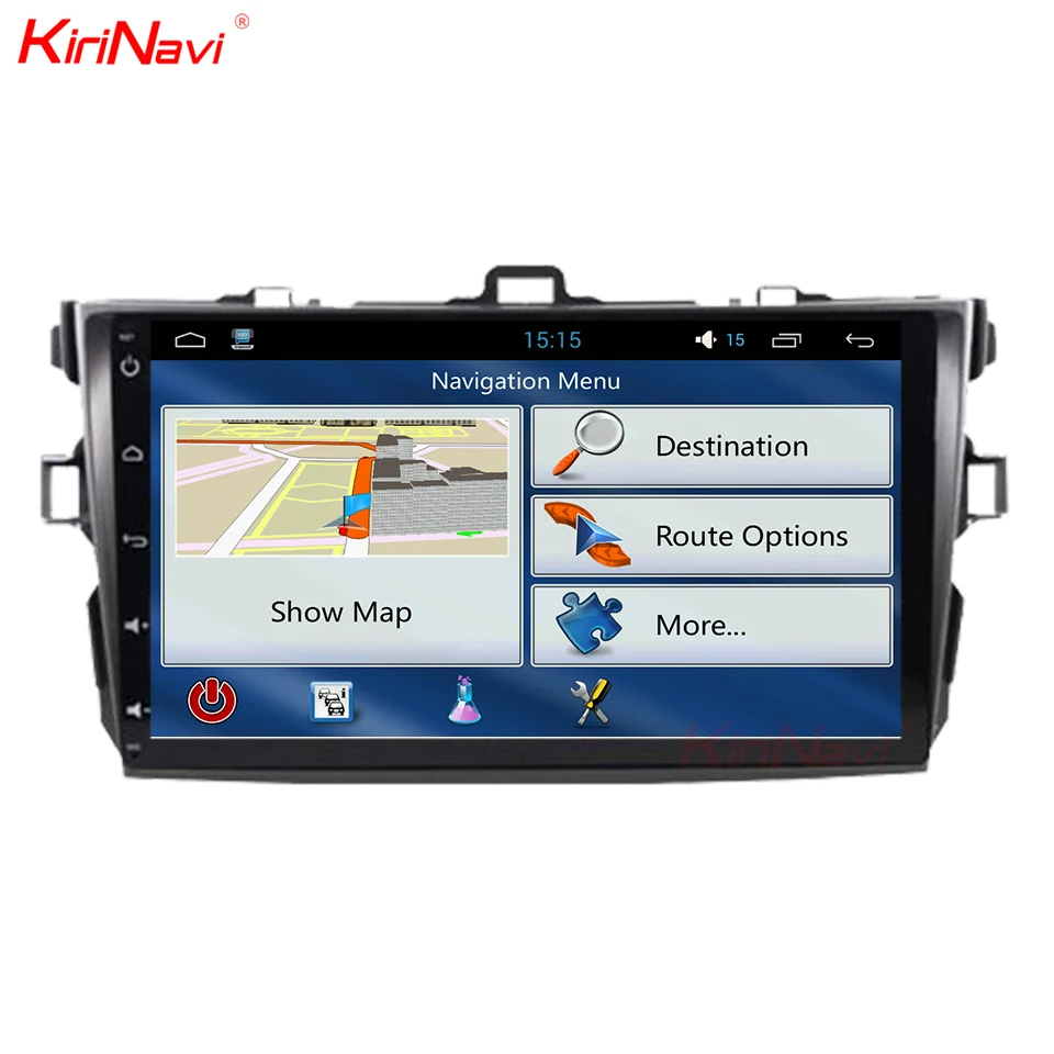 KiriNavi Восьмиядерный Android 7,1 автомобильный DVD для Toyota Corolla Радио Стерео gps навигация Мультимедиа Аудио плеер Bluetooth RDS wifi