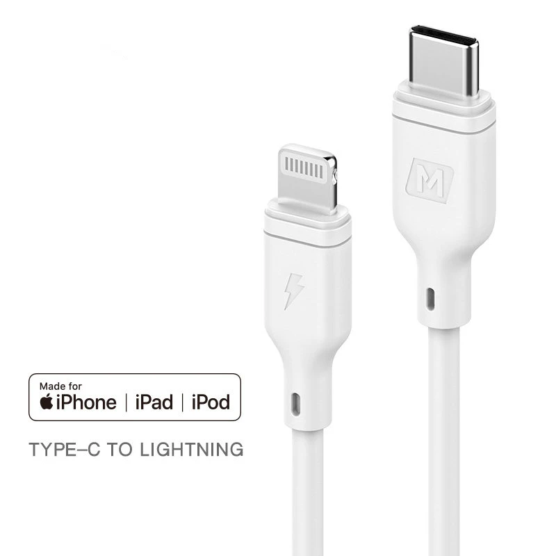 Certificado MFi Cable USB C En Espiral A Lightning Cable De iPhone Datos De Carga Por Resorte Compatible Con iPhone 12Pro Max / 12Pro / 12/11 / XS/XS Max/XR/X / 8/8 Plus/Pad/iPod 