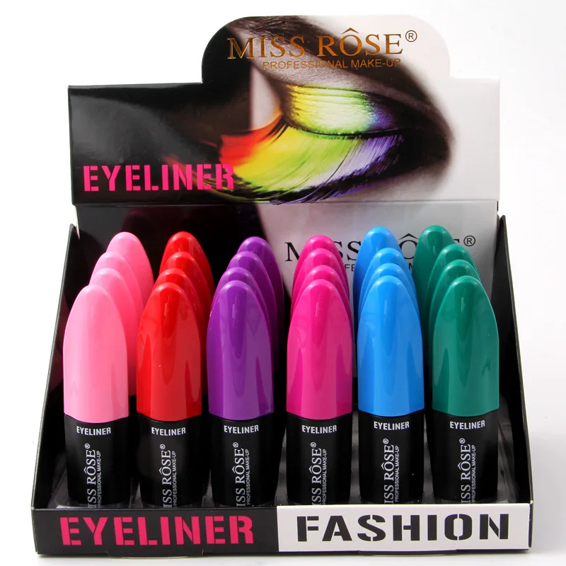 Beauty makeup waterproof kohl liquid eyeliner colorful tubes Smudge