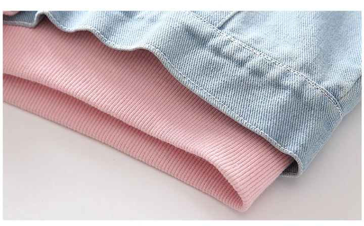 Denim com Capuz Anos Grandes Meninas Denim Jaquetas 2020 Primavera Outono Moda Crianças Outwear Jeans Cabolsa Retalhos 12 3-14 15 Mamãe e Bebê