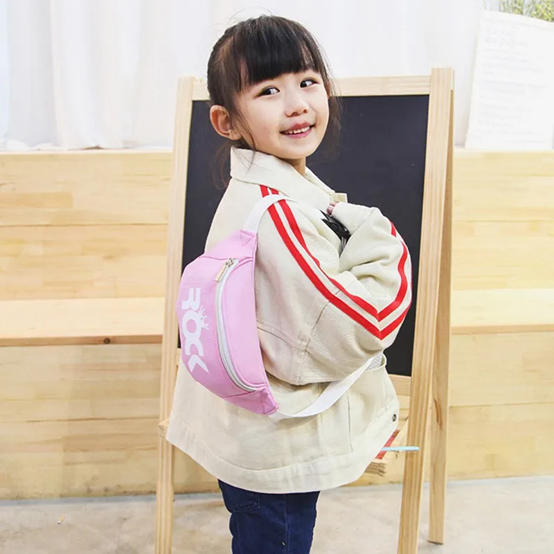 Детская поясная сумка с буквенным принтом, мини-поясная сумка для девочек, сумка на пояс для телефона