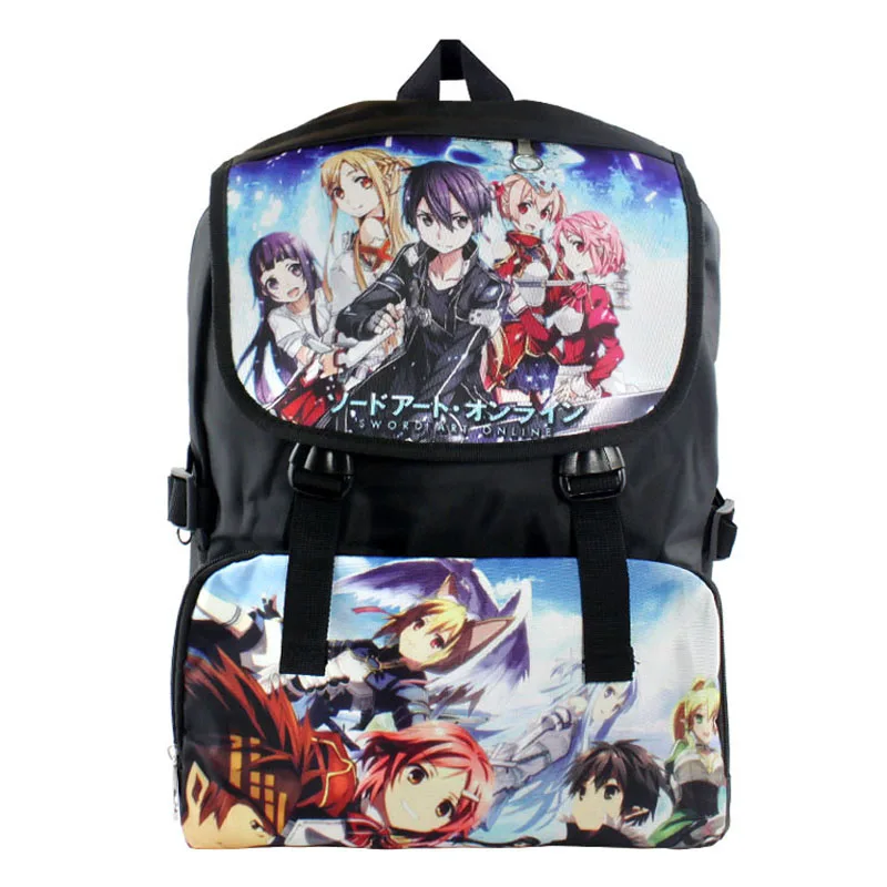 Anime Sword Art Online SAO Nylon Backpack Boy Girls School Bag