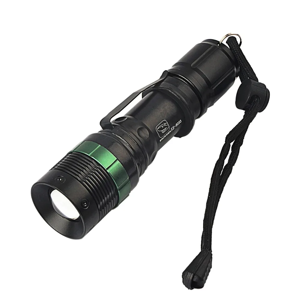 Brightest 500 Lumens Flashlight CREE Q5 LED Adjustable Focus Zoomable