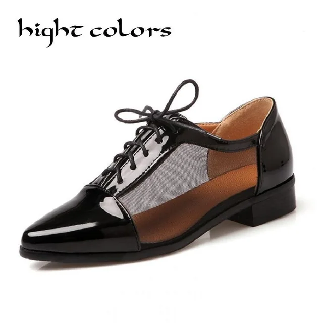 SIZE 34 43 ! Flat Shoes 2018 British Style Summer Oxfords For Women ... Flat Shoes 2018 British Style Summer Oxfords For Women Flat Heel
