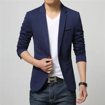 

Customized new hot men's trend wild suit jacket casual solid color men's business men's formal suit