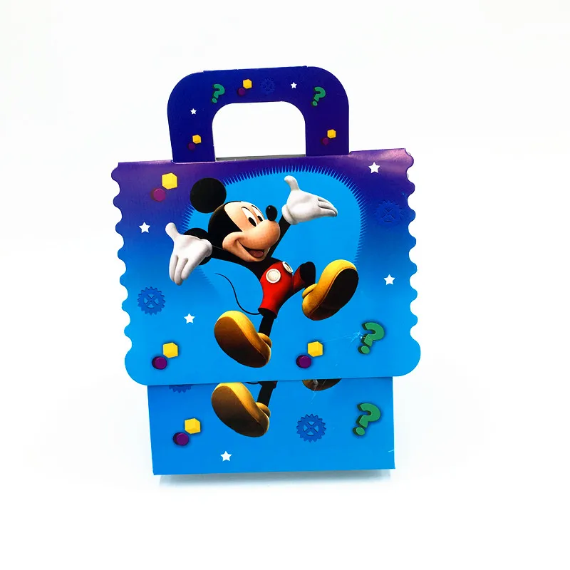 6 шт. коробка для конфет с Микки Маусом, Подарочная коробка для дня рождения, Подарочный чехол для конфет с Микки Маусом