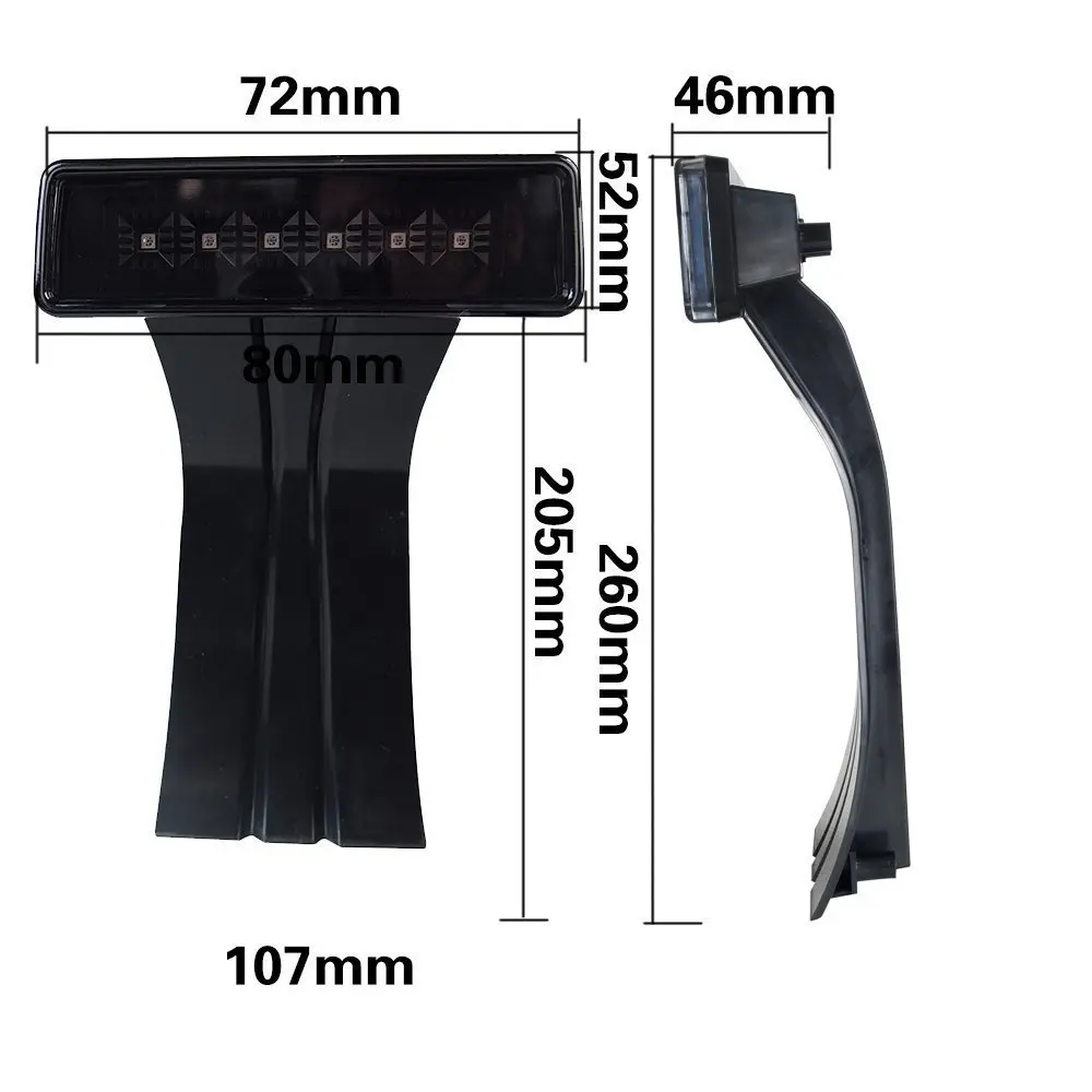 15 Вт черный 6 светодиодный сзади хвост 3rd светодиодный стоп лампы Красный для Jeep Wrangler JK Спорт высота unlimited