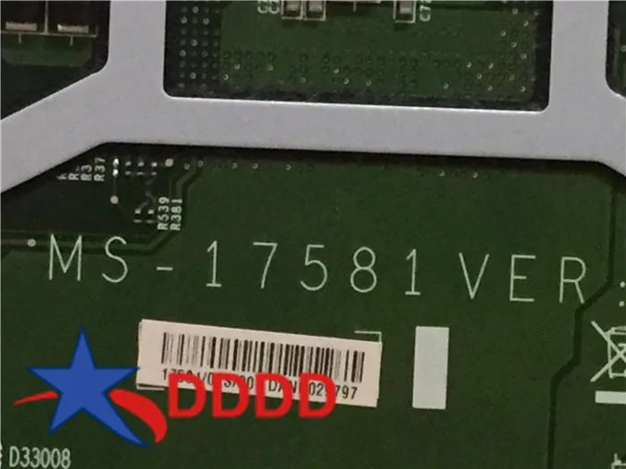 الأصلي ل MSI CR70 CX71 اللوحة المحمول MS-1758 MS-17581stock والكمال العمل