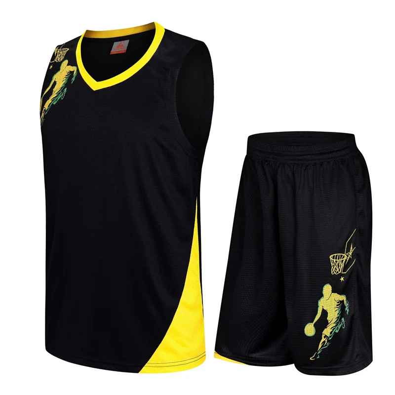 

Fashion Adult Basketball Jerseys Sets Men Athletic Wear Breathable Youth basketball Uniforms shorts Quick-drying sportwear