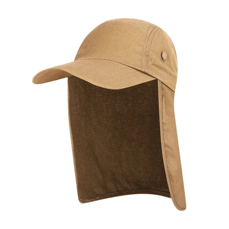 Unisex Fishing Hat Sun Visor Cap Hat Outdoor UPF 50 Sun Protection with Removable Ear Neck Flap Cover Hiking