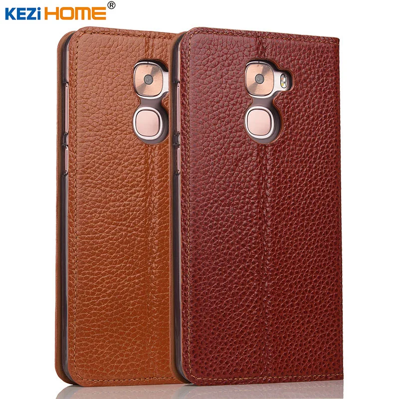 

LeEco Le Pro 3 case KEZiHOME Litchi Genuine Leather Flip Stand Leather Cover capa For Letv Pro 3 LeEco Le Pro 3 X720 Phone cases
