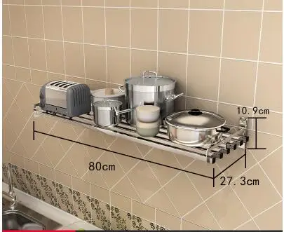 304 кухонная полка из нержавеющей стали, настенная микроволновая печь, настенная электрическая рисоварка, духовка, shelf. 006