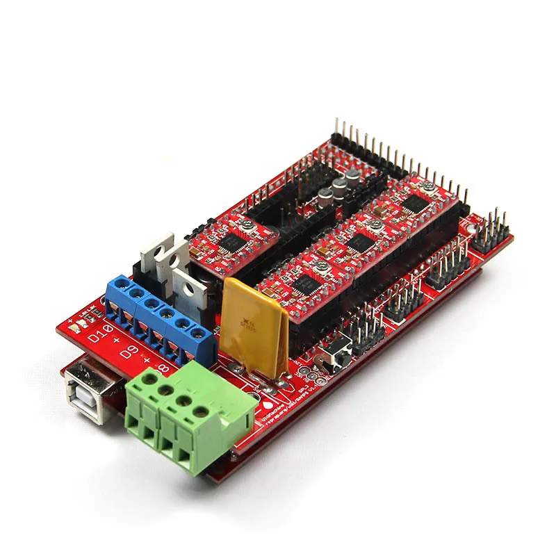 Экран Geeetech RepRap RAMPS1.4 + 4x A4988 шаговый Драйвер Pololu для 3D-принтера Prusa Mendel Бесплатная