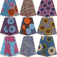 Горячая Распродажа, африканская ткань для платья, африканская восковая ткань, ткань tissus, восковая ткань для пэтчворк, 6 ярдов, хлопок, ткань B2-V3