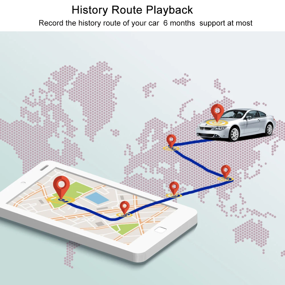 Мини GPS трекер для автомобиля GLONASS локатор 9 100 В постоянного тока Google Maps