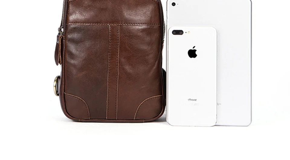 genuine leather men bag zipper crossbody bag sling bag men chest pack men messenger bags (33)