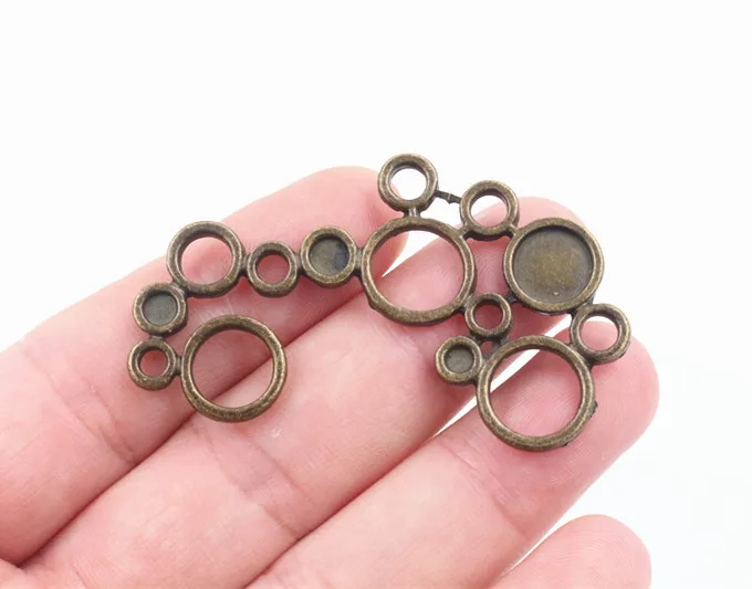 

56x37mm 3pcs Antique Bronze Plated Connector Handmade Charms Pendant:DIY for bracelet necklace-R4-11