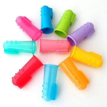 

Dog Finger Toothbrush Soft Pet Finger Toothbrush Teddy Dog Brush Bad Breath Tartar Teeth Tool