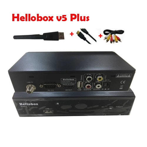 Hellobox V5 Plus IPTV Satellite Receiver H.265 HEVC Full HD DVBS2 PowrVu Biss fully autoroll IKS Satellite TV Receiver