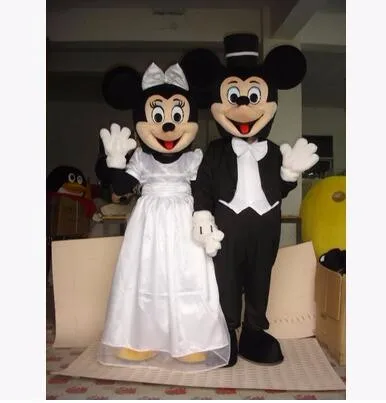 Adult Size High Quality minnie Costume Mascot  Fancy Costume Christmas Cosplay Mickey Minnie Carnival Costume Two Pcs