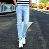 2022 Mens jeans New Fashion Men Casual Jeans Slim Straight High Elasticity Feet Jeans Loose Waist Long Trousers hot ► Photo 3/4