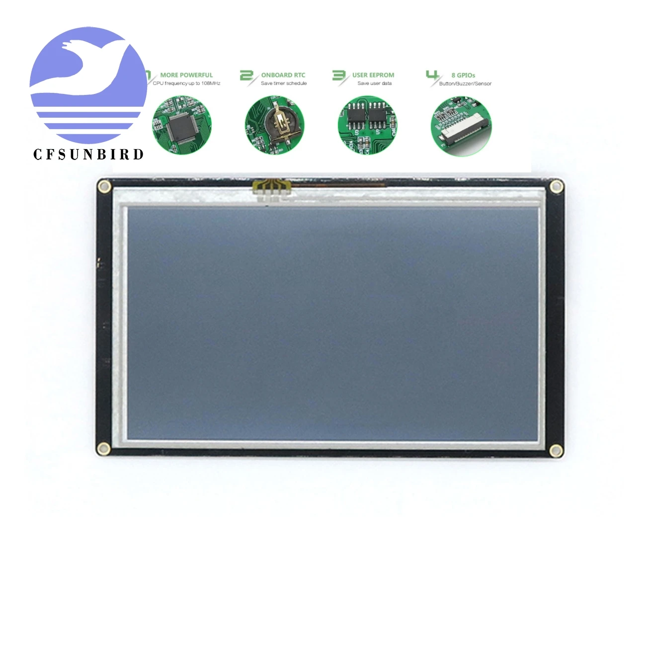

CFsunbird LCD Display Nextion Enhanced 7.0'' HMI Touch TFT Display Raspberry Pi Lcd Controller Board NX8048K070