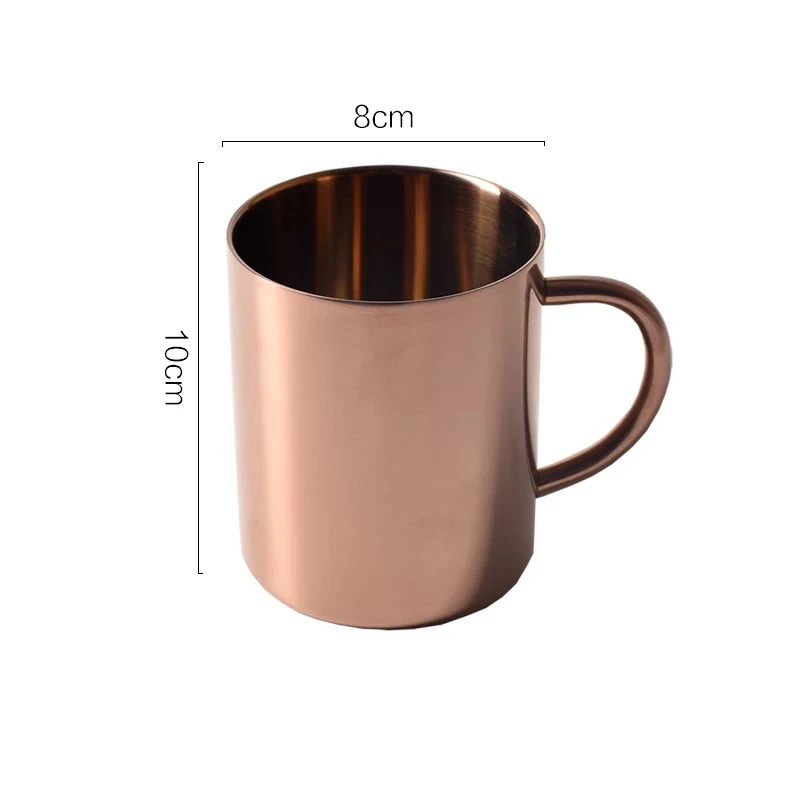 304 Stainless Steel Coffee Mugs Double Titanium Anti-hot Mug