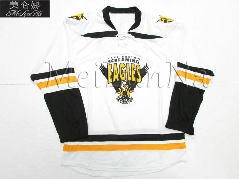 

MeiLunNa Customize Q Cape Breton Screaming Hockey Eagles 29 Marc-Andre Fleury Jerseys Home Road Third Sewn On Any Name NO.