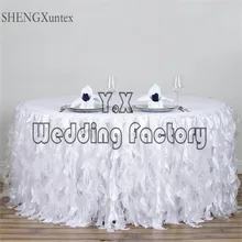 Круглый диаметр скатерть из тафты Юбка для украшение для свадьбы