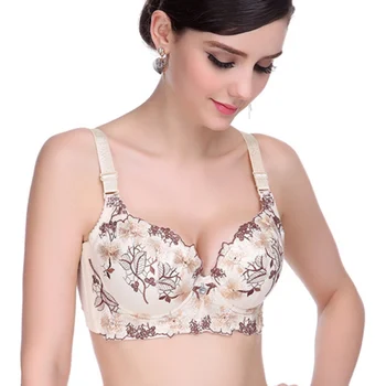 

Sexy Deep-V Women Support Bra Underwear Women Embroidered Push Up Bra Lingerie