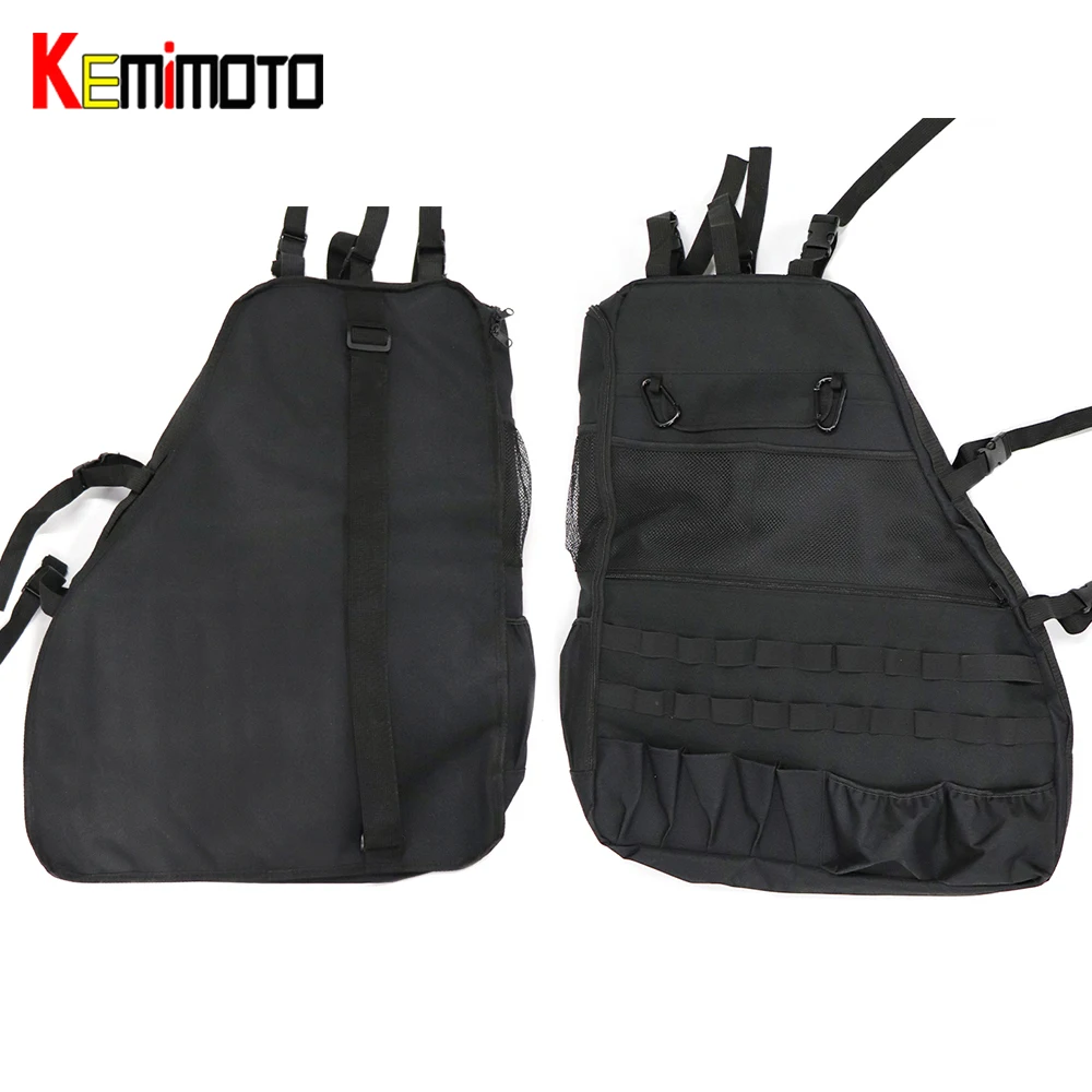 

KEMiMOTO Organizer for Jeep Wrangler JK 2007-2017 4-door Anti-Roll Rack-Multi-Purpose Storage Bag Luggage Tool Bag Gadget Holder