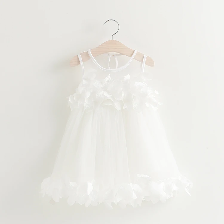 JIOROMY/платье для девочек; Новинка года; летняя сетчатая Одежда для девочек; розовое платье принцессы с аппликацией; Детская летняя одежда; платье для маленьких девочек; k1 - Цвет: Белый