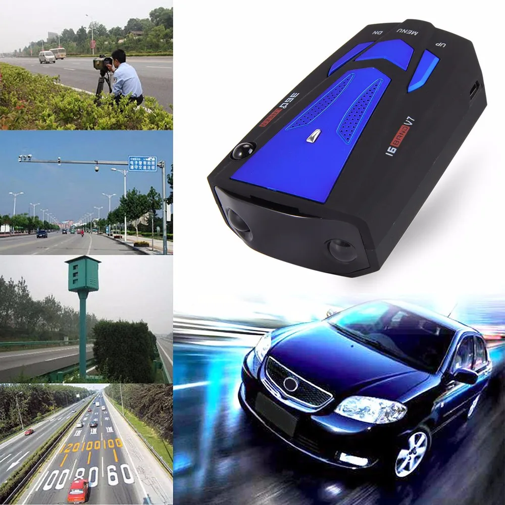 Zeepin Anti radar radar samochodowy detektor laserowy wykrywacz radarów rosyjski detektor samochodowy v7 prędkość głosu alert ostrzeżenie 16 wyświetlacz LED -
