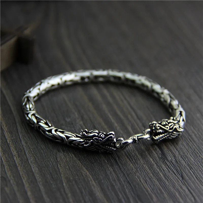 

Starfield Design Silverware S925 Sterling Silver Faucet Bracelet Men Women Retro Thai Silver Jewelry