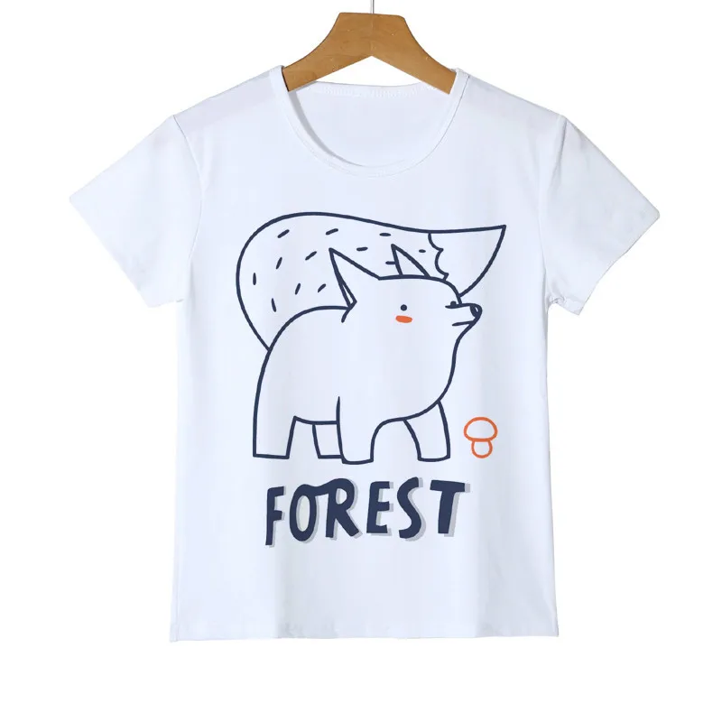 

Fashion Cartoon Fox Design Kid's T-Shirt Short Sleeve Casual T Shirt Hipster Fox Print Boy Girl Baby Tee Summer Tops Y14-32